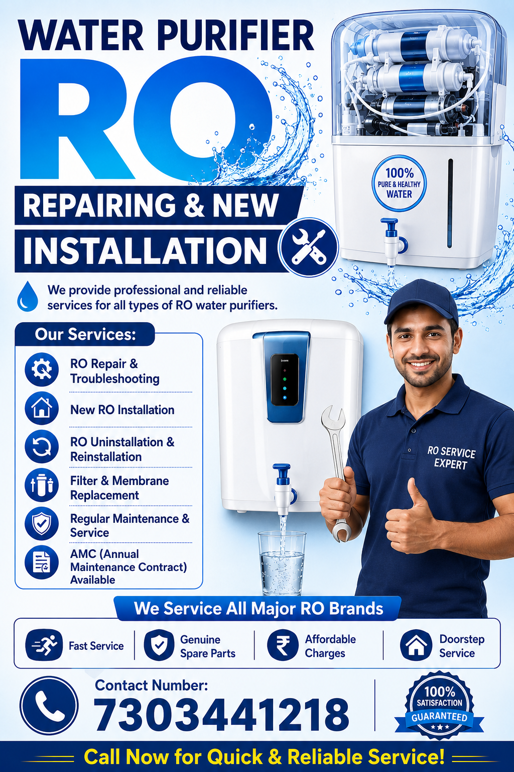 ClearDrop RO service — repair, installation and AMC in West Delhi